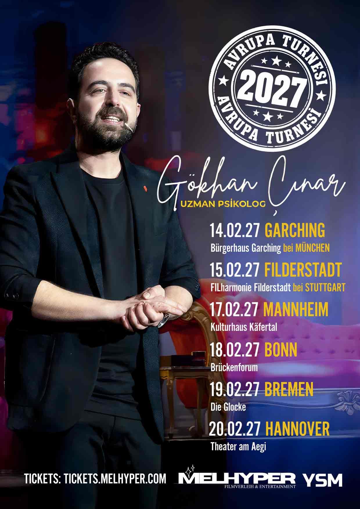 Gökhan Cinar Avrupa Turnesi 2027